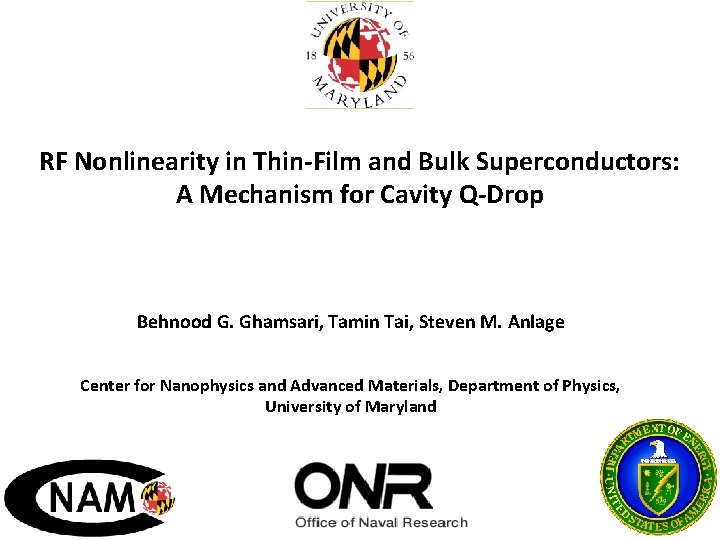 RF Nonlinearity in Thin-Film and Bulk Superconductors: A Mechanism for Cavity Q-Drop Behnood G.