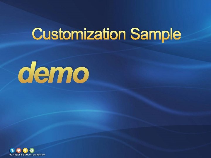 Customization Sample demo 