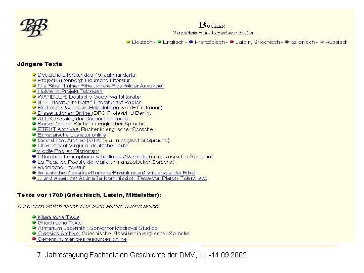 Bücher 7. Jahrestagung Fachsektion Geschichte der DMV, 11. -14. 09. 2002 