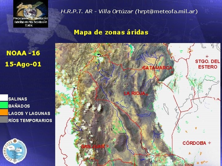 H. R. P. T. AR - Villa Ortúzar (hrpt@meteofa. mil. ar) Mapa de zonas