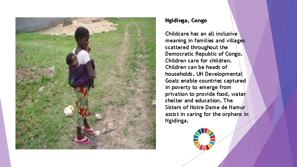 Ngidinga, Congo Childcare has an all inclusive meaning in families and villages scattered throughout