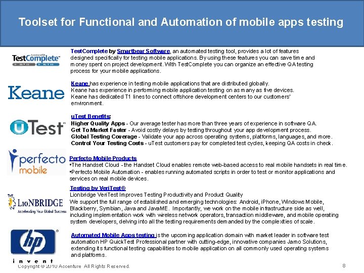 Toolset for Functional and Automation of mobile apps testing Test. Complete by Smartbear Software,