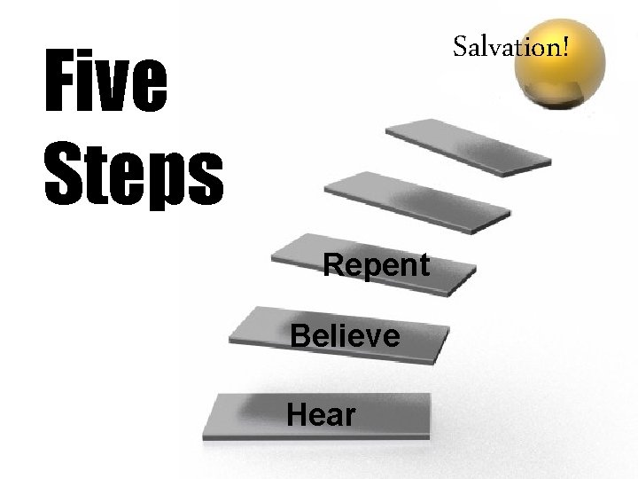 Salvation! Five Steps Repent Believe Hear 