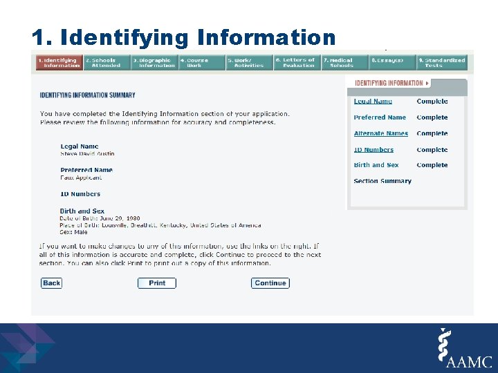 1. Identifying Information 