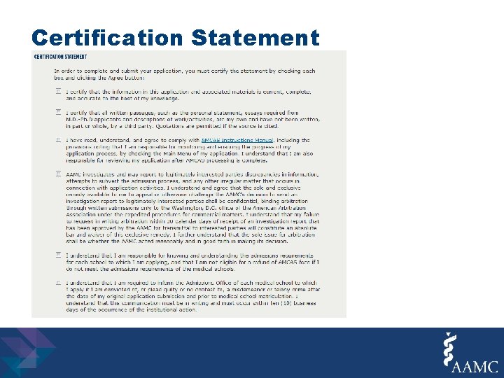 Certification Statement 