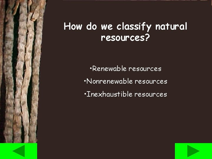 How do we classify natural resources? • Renewable resources • Nonrenewable resources • Inexhaustible
