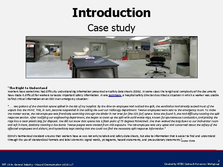 Introduction Case study “The Right to Understand Workers have sometimes had difficulty understanding information