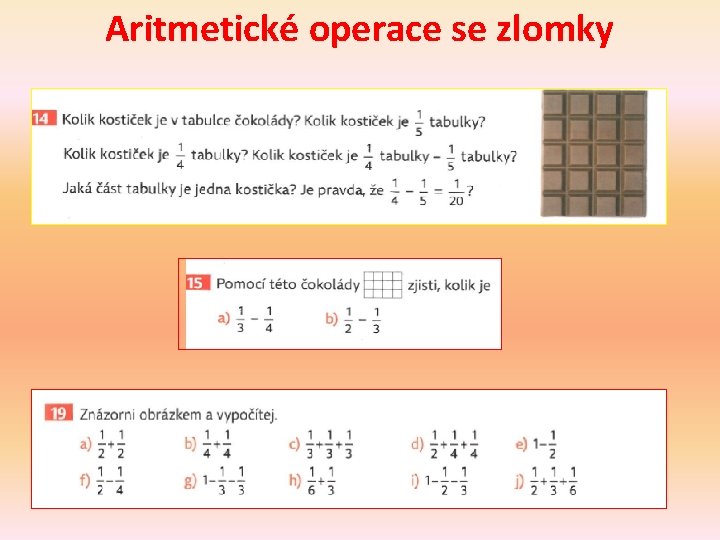 Aritmetické operace se zlomky 