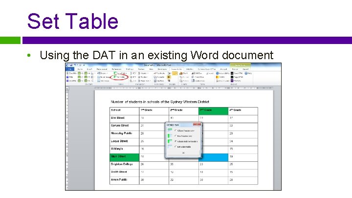 Document Accessibility Toolbar DAT Digital Access Vision Australia