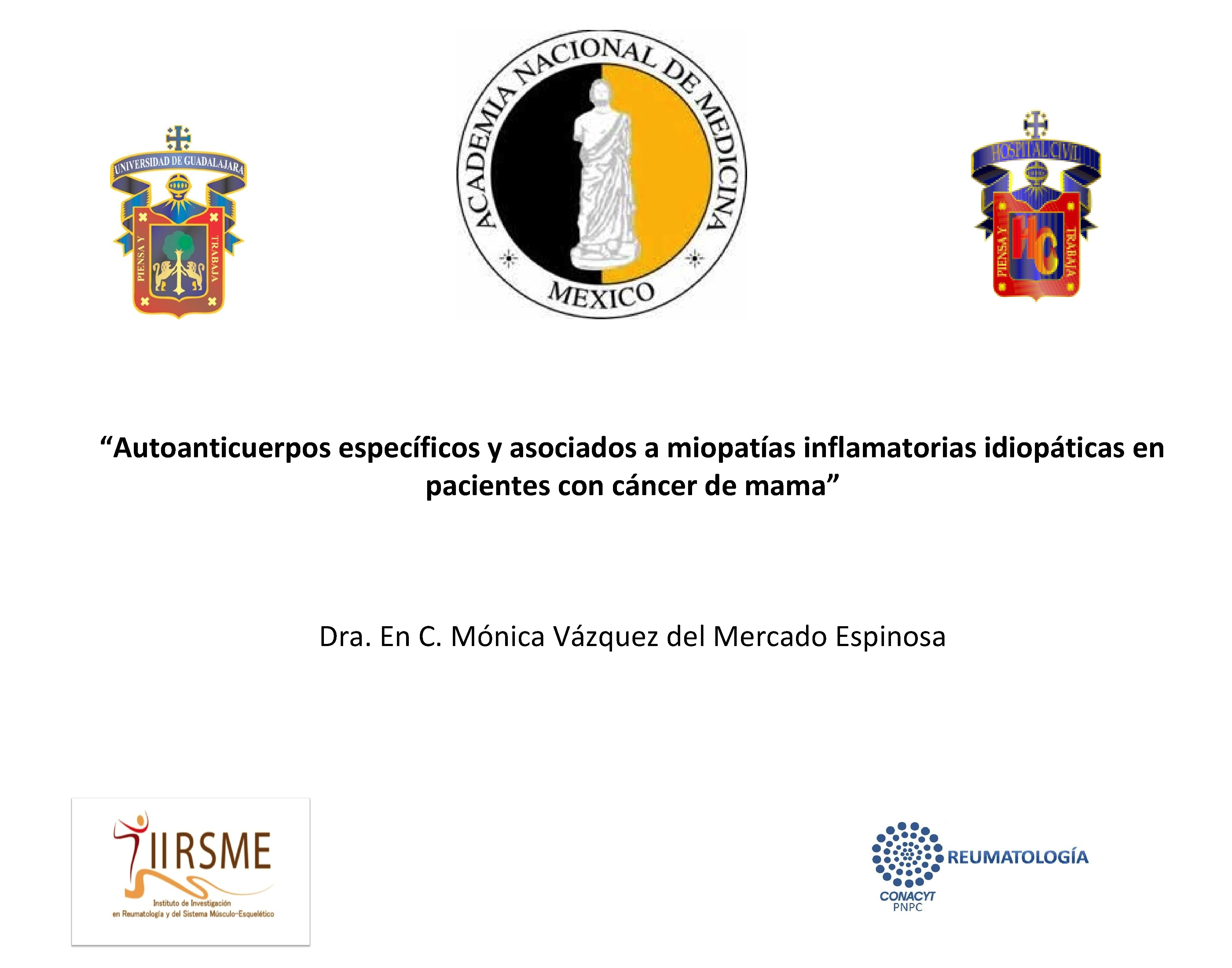 “Autoanticuerpos específicos y asociados a miopatías inflamatorias idiopáticas en pacientes con cáncer de mama”