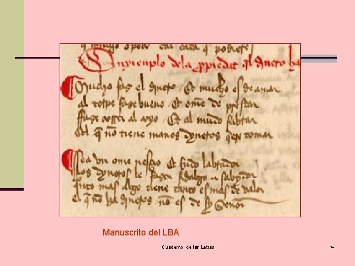 Manuscrito del LBA Cuaderno de las Letras 14 