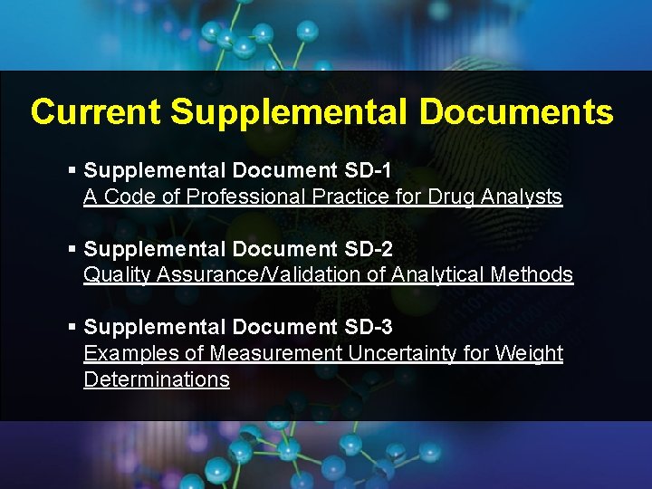 Current Supplemental Documents § Supplemental Document SD-1 A Code of Professional Practice for Drug Current Supplemental Documents § Supplemental Document SD-1 A Code of Professional Practice for Drug