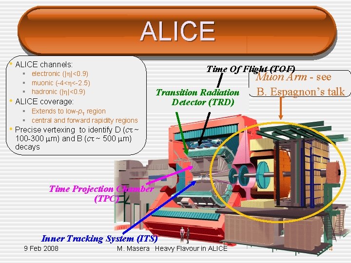 ALICE • ALICE channels: Time Of Flight (TOF) § electronic (|h|<0. 9) § muonic