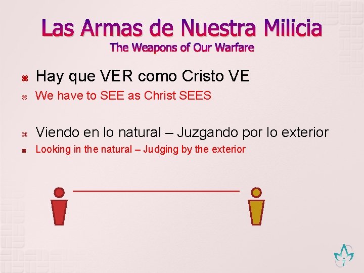 Las Armas de Nuestra Milicia The Weapons of Our Warfare Hay que VER como