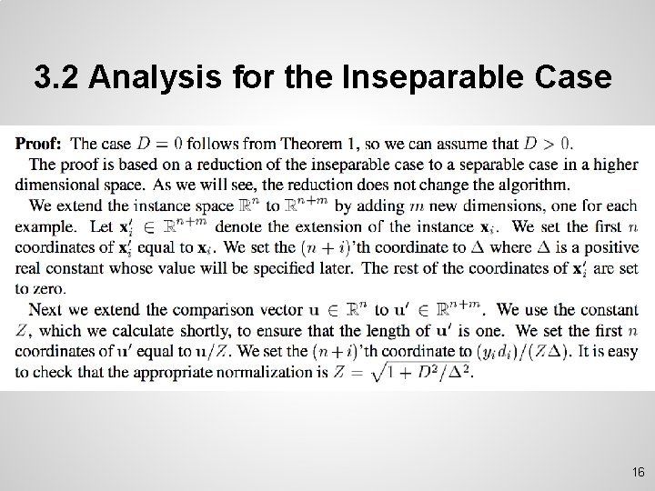 3. 2 Analysis for the Inseparable Case 16 