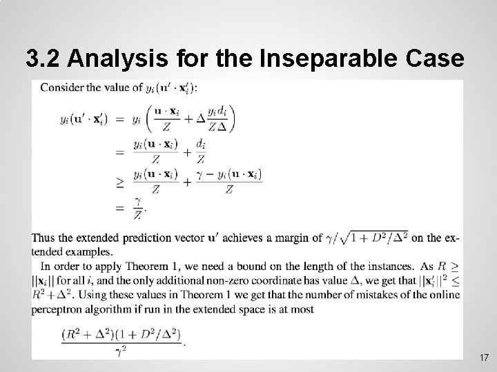 3. 2 Analysis for the Inseparable Case 17 