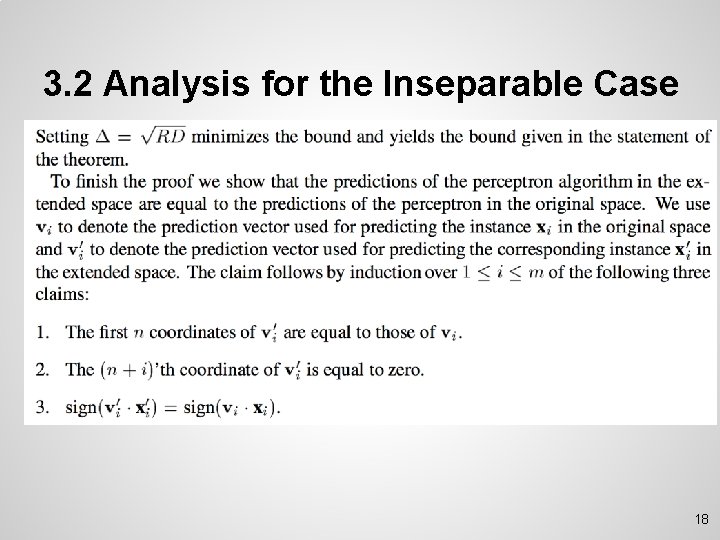 3. 2 Analysis for the Inseparable Case 18 