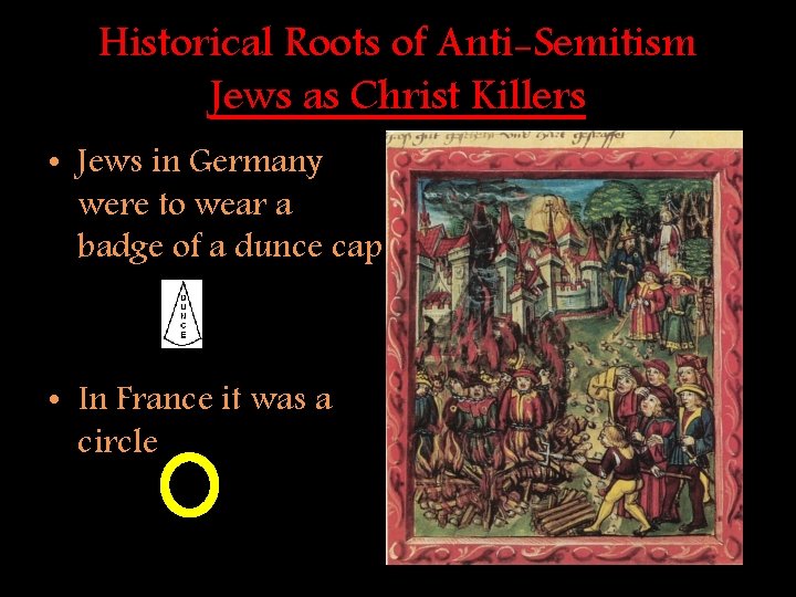 Historical Roots of Anti-Semitism Jews as Christ Killers • Jews in Germany were to