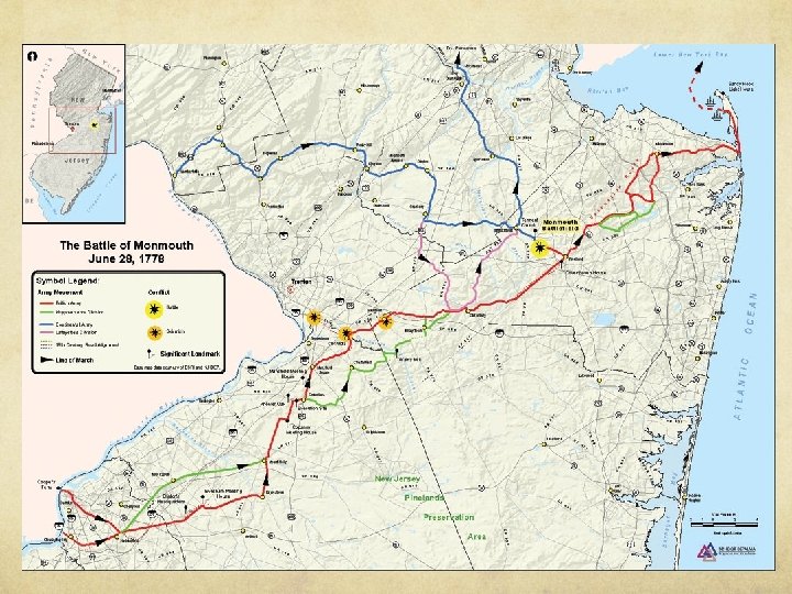 Monmouth In June 1778, General Howe was replaced by General Clinton for his role