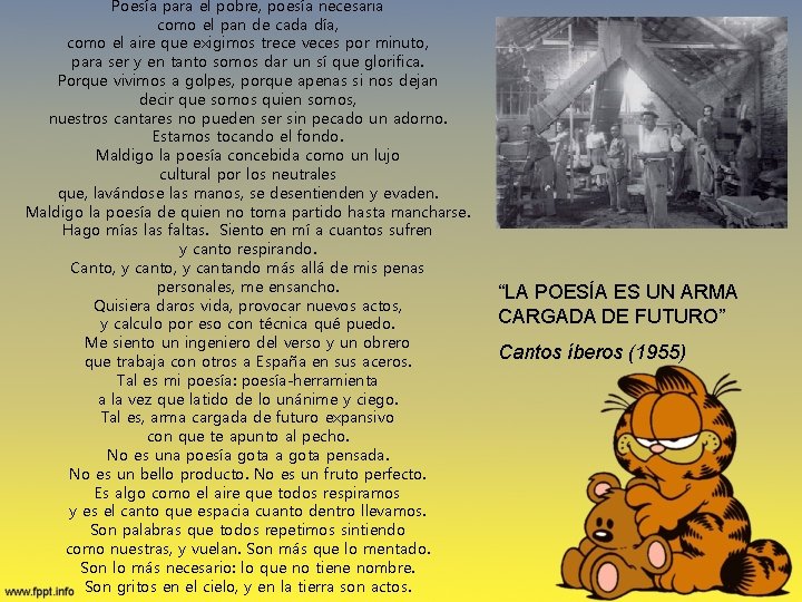 Poesía para el pobre, poesía necesaria como el pan de cada día, como el