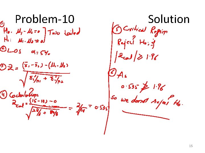 Problem-10 Solution 15 