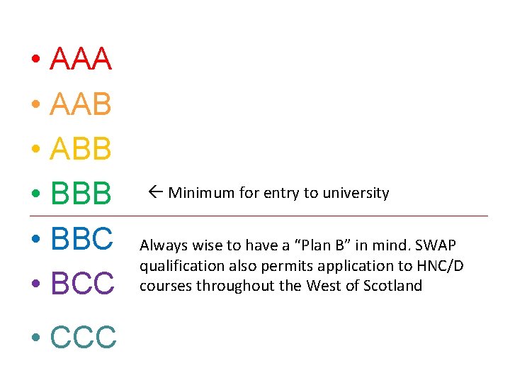  • AAA • AAB • ABB • BBC • BCC • CCC Minimum