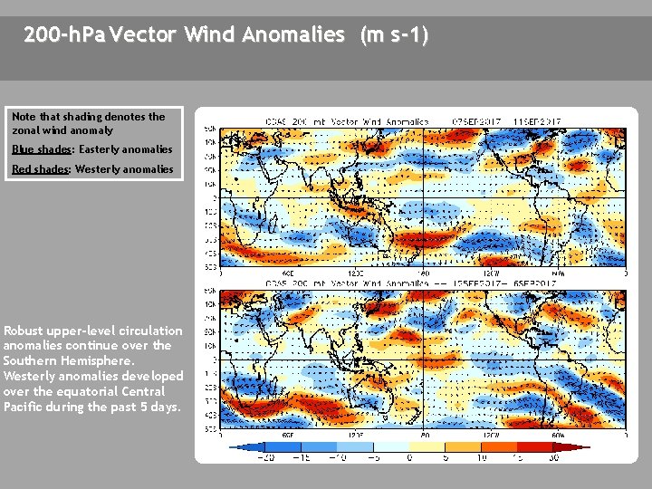 200 -h. Pa Vector Wind Anomalies (m s-1) Note that shading denotes the zonal