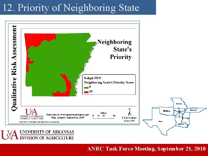 12. Priority of Neighboring State ANRC Task Force Meeting, September 21, 2010 