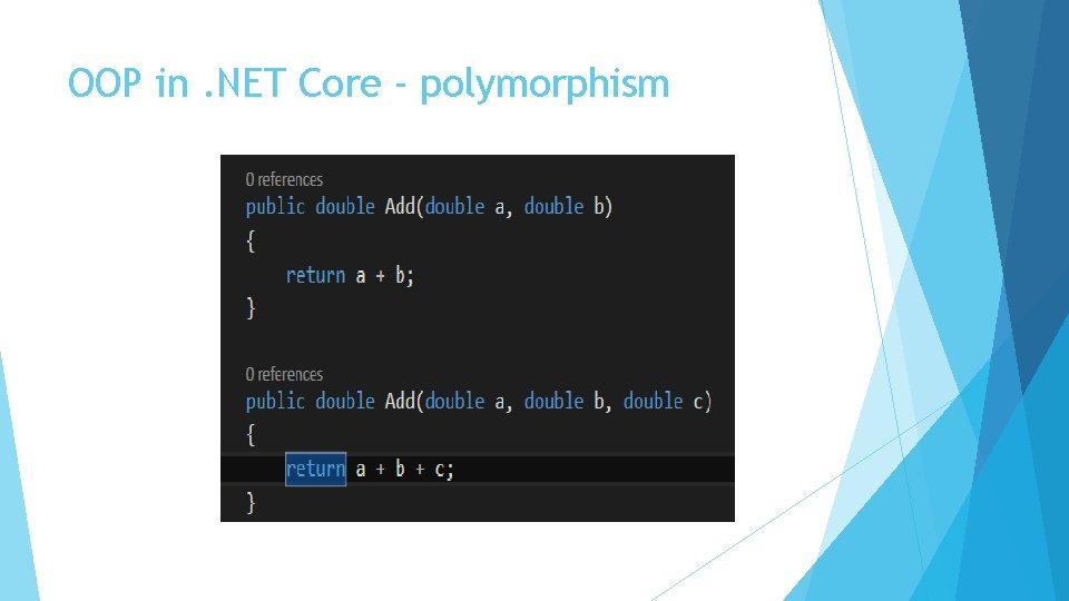 OOP in. NET Core - polymorphism 