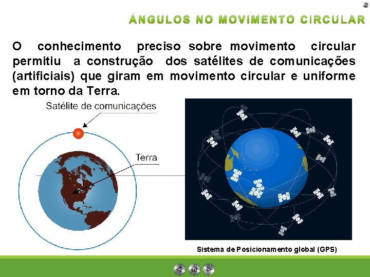  NGULOS NO MOVIMENTO CIRCULAR O conhecimento preciso sobre movimento circular permitiu a construção