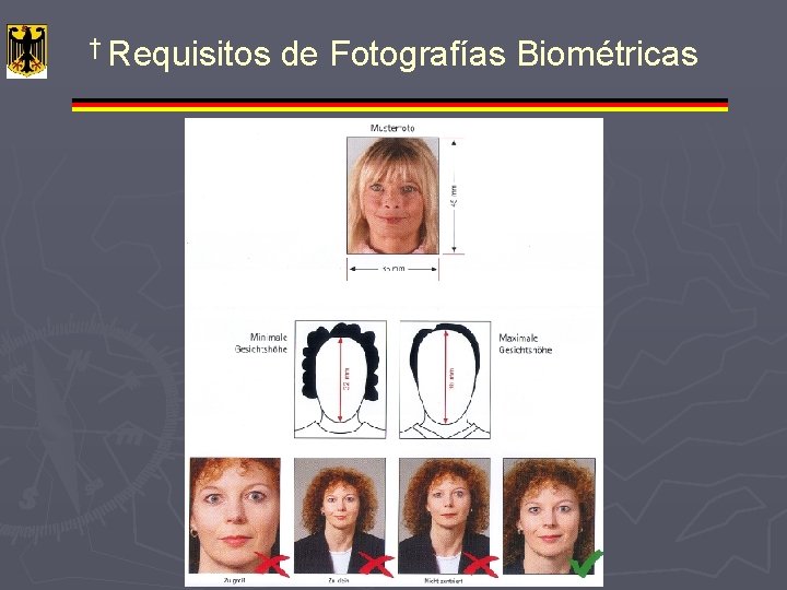 † Requisitos de Fotografías Biométricas 