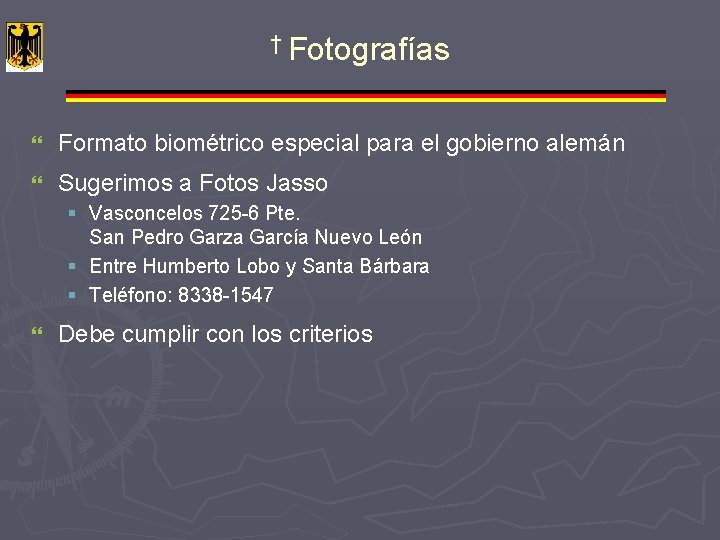 † Fotografías } Formato biométrico especial para el gobierno alemán } Sugerimos a Fotos