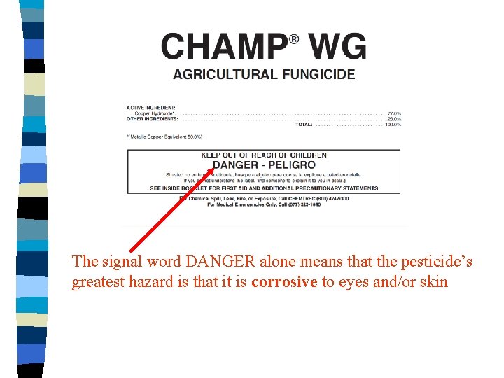 The signal word DANGER alone means that the pesticide’s greatest hazard is that it