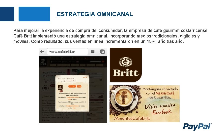 ESTRATEGIA OMNICANAL Para mejorar la experiencia de compra del consumidor, la empresa de café