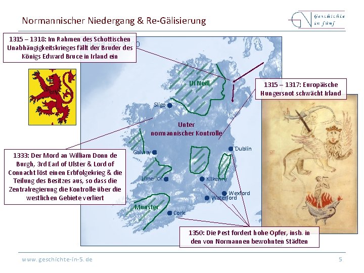 Normannischer Niedergang & Re-Gälisierung 1315 – 1318: Im Rahmen des Schottischen Irland um 1300