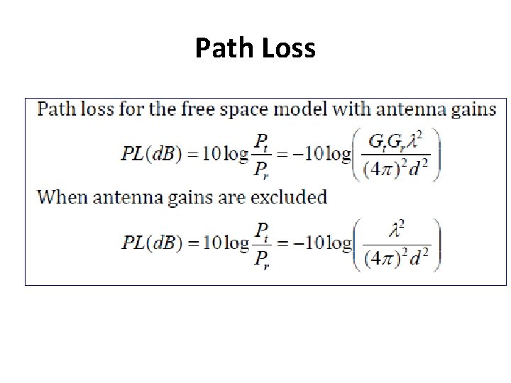 Path Loss 