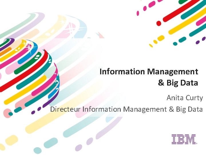 Information Management & Big Data Anita Curty Directeur Information Management & Big Data 
