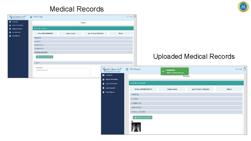 Medical Records Uploaded Medical Records 