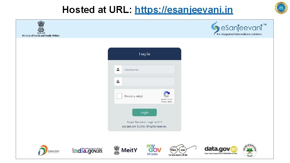 Hosted at URL: https: //esanjeevani. in 