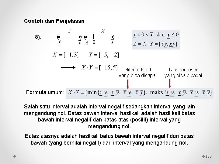 Contoh dan Penjelasan Y 8). ( X ) ( 0 ) Nilai terkecil yang