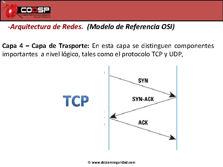 -Arquitectura de Redes. (Modelo de Referencia OSI) Capa 4 – Capa de Trasporte: En -Arquitectura de Redes. (Modelo de Referencia OSI) Capa 4 – Capa de Trasporte: En