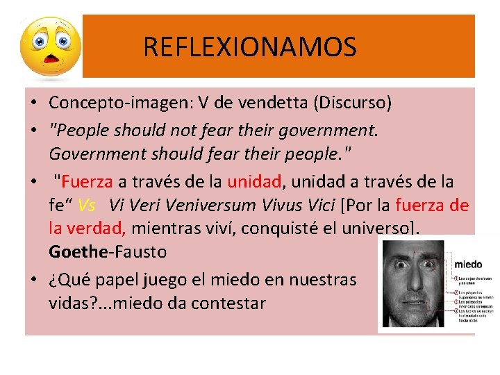 REFLEXIONAMOS • Concepto-imagen: V de vendetta (Discurso) • "People should not fear their government.