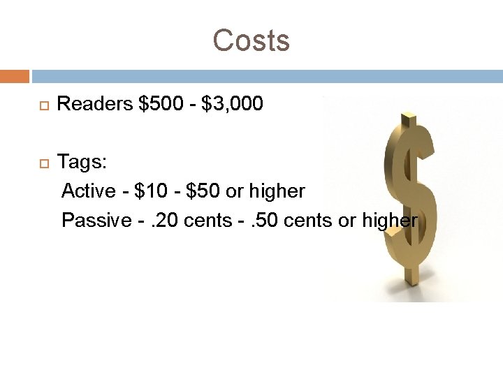 Costs Readers $500 - $3, 000 Tags: Active - $10 - $50 or higher