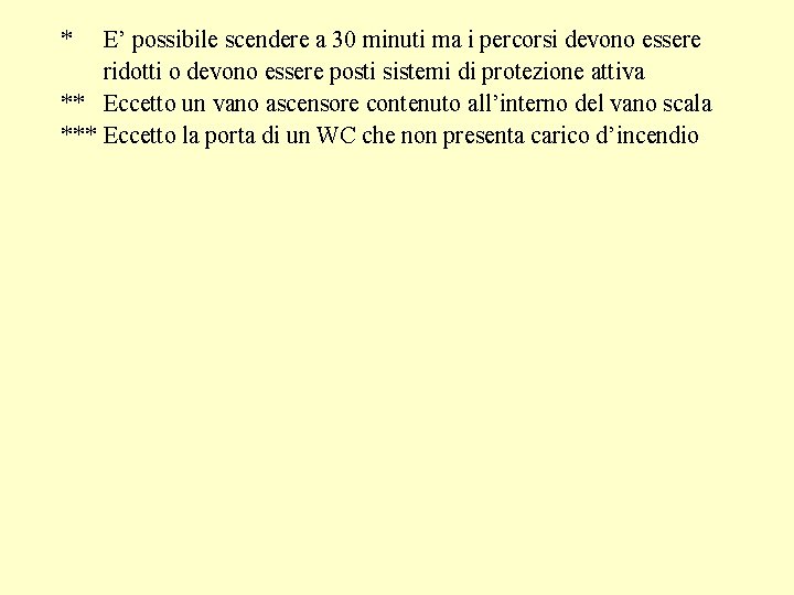 * E’ possibile scendere a 30 minuti ma i percorsi devono essere ridotti o