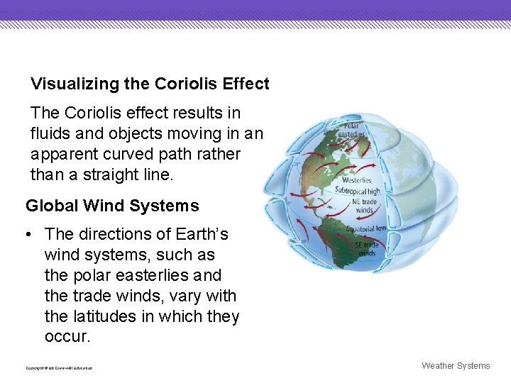 Visualizing the Coriolis Effect The Coriolis effect results in fluids and objects moving in