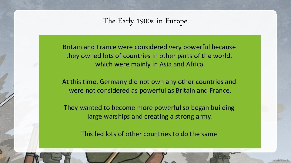 The Early 1900 s in Europe Britain and France were considered very powerful because The Early 1900 s in Europe Britain and France were considered very powerful because
