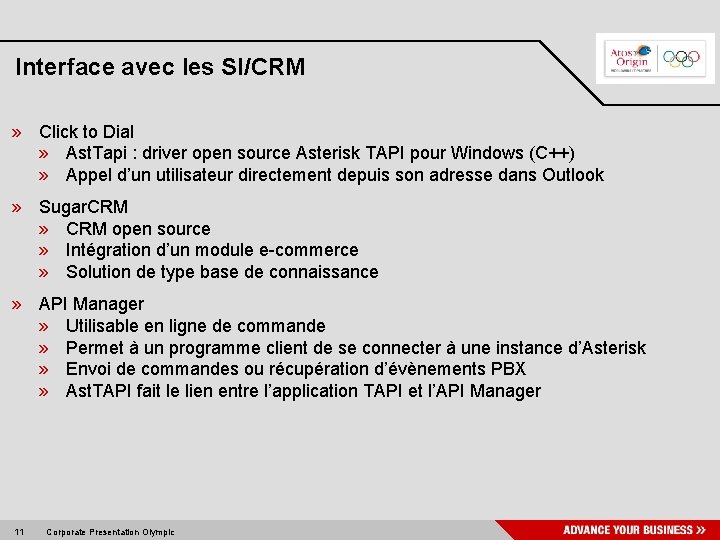 Interface avec les SI/CRM » Click to Dial » Ast. Tapi : driver open