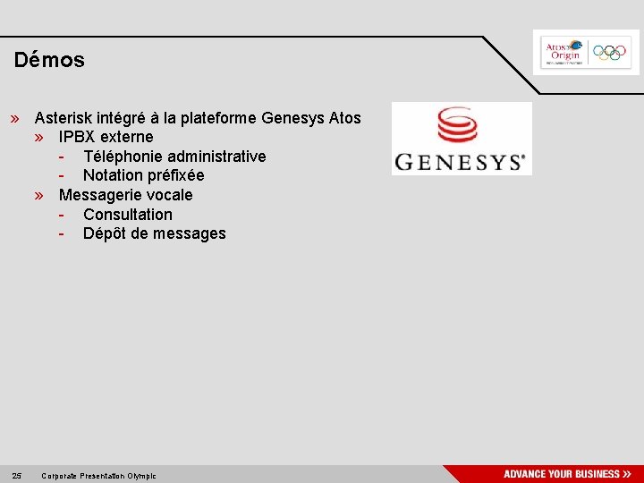 Démos » Asterisk intégré à la plateforme Genesys Atos » IPBX externe - Téléphonie