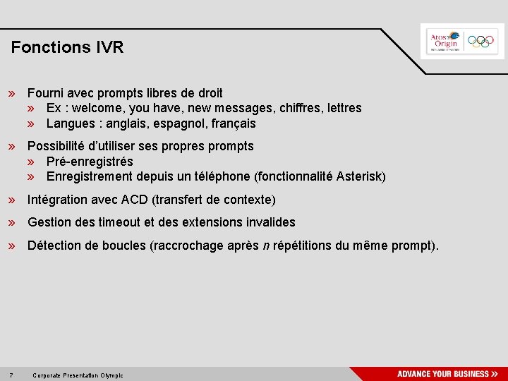 Fonctions IVR » Fourni avec prompts libres de droit » Ex : welcome, you