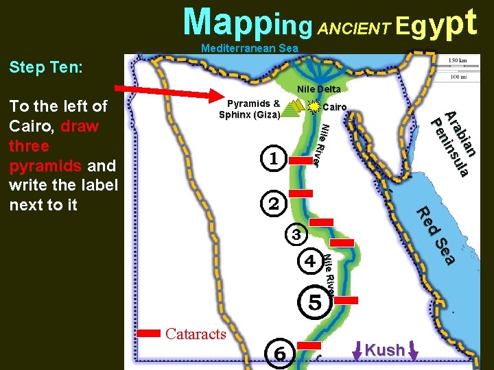 Mapping ANCIENT Egypt Mediterranean Sea Step Ten: Nile Delta Cairo ian la u ab